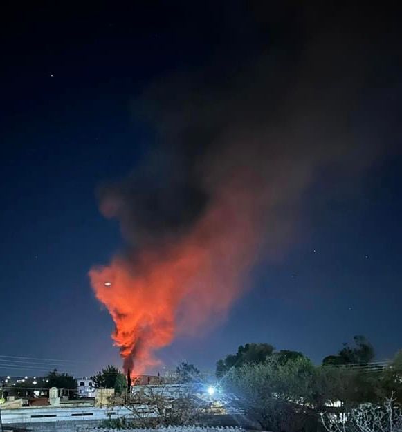 El incendio se vio a la distancia