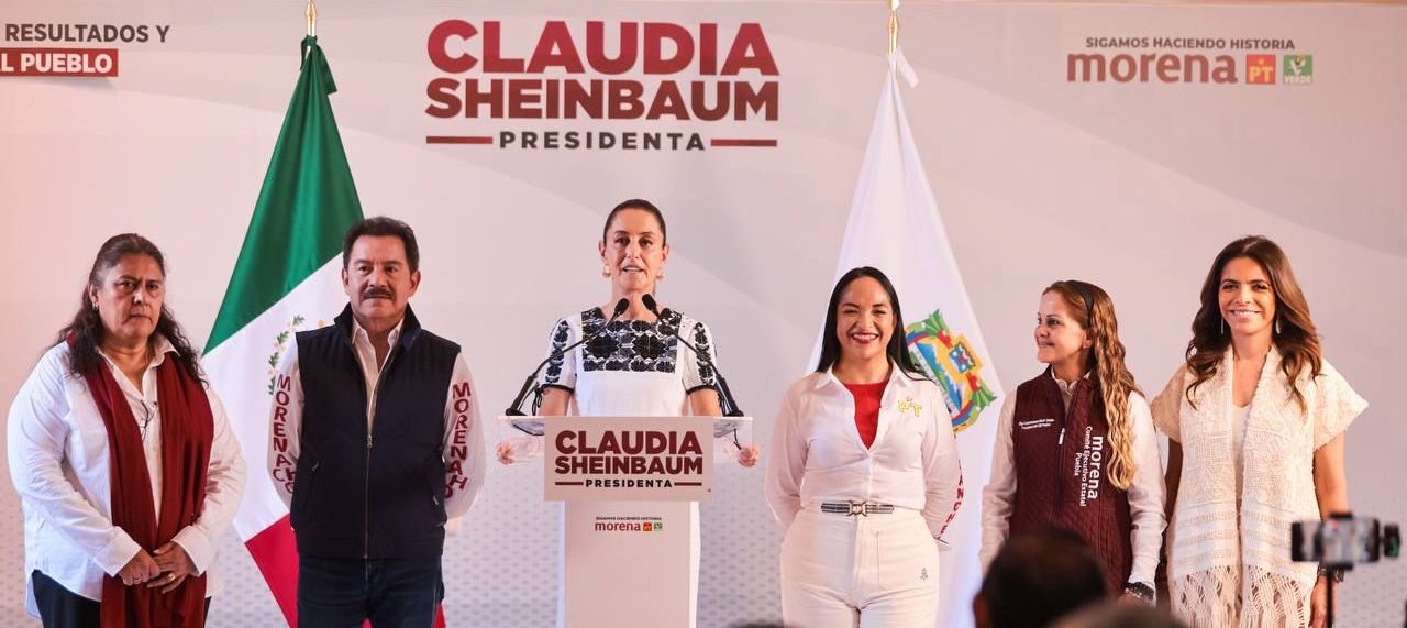 Claudia Sheinbaum en conferencia de prensa desde Puebla