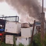 Bomberos controlan incendio en bodega de Santiago Tulantepec