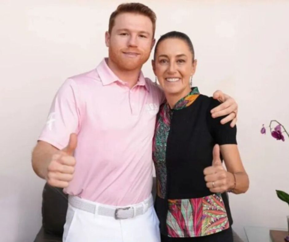 Canelo Álvarez en Toma de Protesta de Claudia Sheinbaum