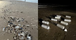 Cohete de Elon Musk deja desechos en playas de México