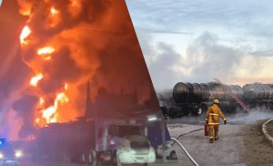 Explota pipa en Atotonilco de Tula, un tractocamión en llamas