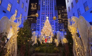 Así se vivió el encendido del Árbol del Rockefeller Center, Nueva York
