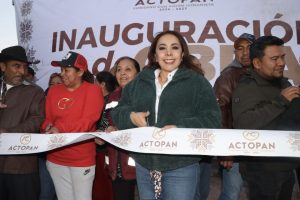 Inauguran drenaje sanitario en El Xideje, Actopan
